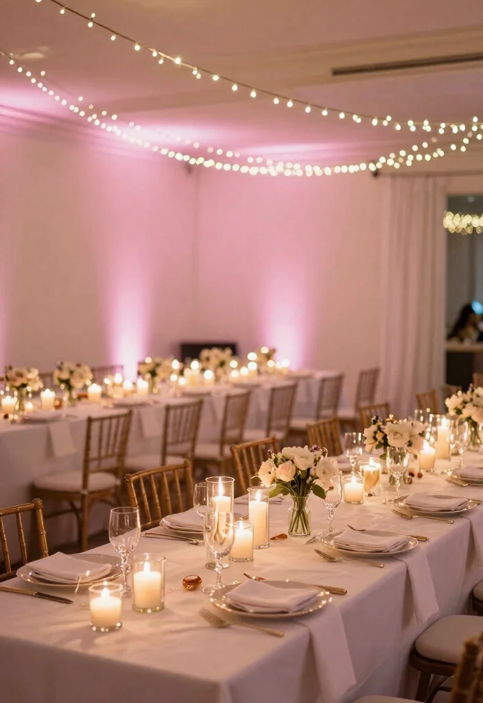 12 Pink Bridal Shower Ideas That Feel Chic Not Overdone - 11. Soft Lighting for Atmosphere 1