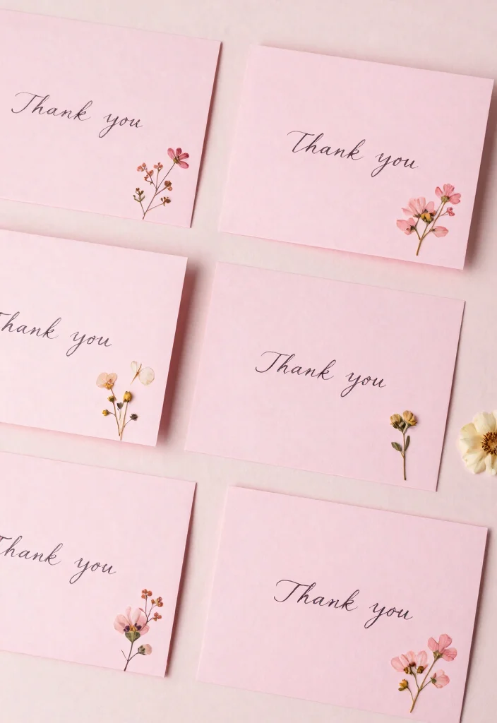 12 Pink Bridal Shower Ideas That Feel Chic Not Overdone - 12. Pink-Themed Thank You Notes 1
