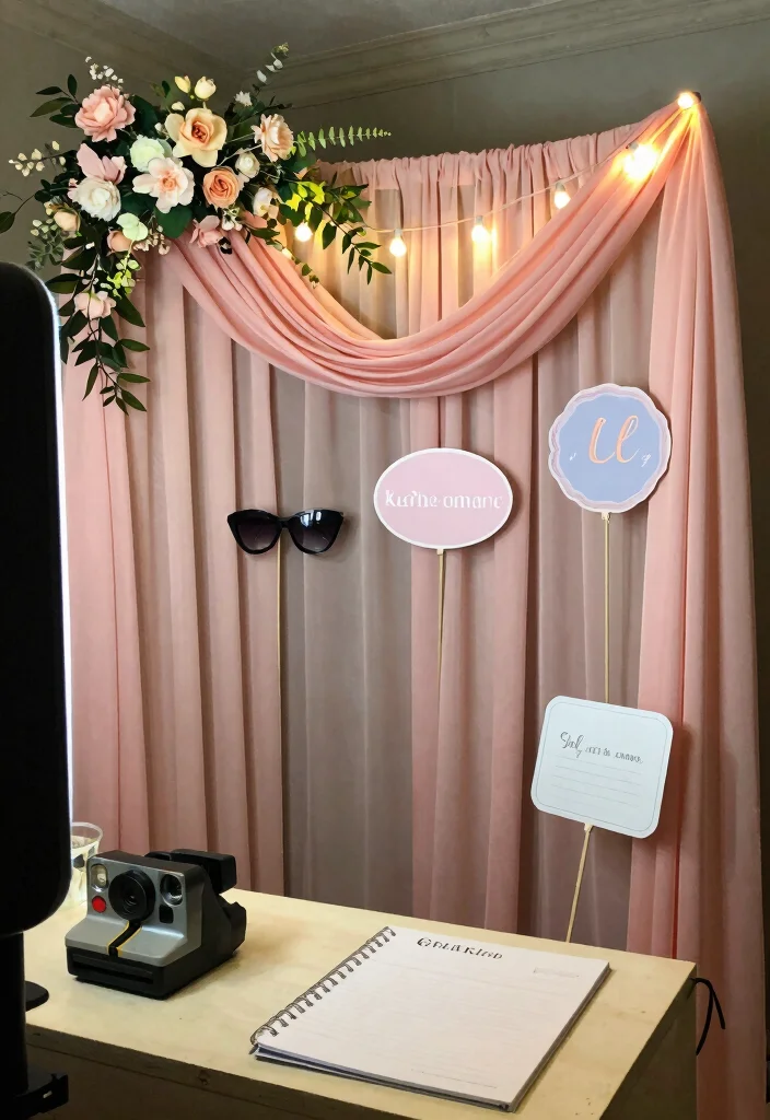 12 Pink Bridal Shower Ideas That Feel Chic Not Overdone - 5. Chic Photo Booth Area 1