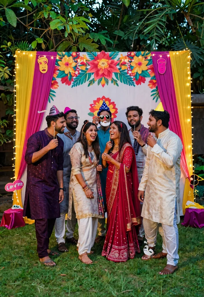 12 Sangeet Decoration Ideas That Create a Fun Festive Vibe - 4. Creative Photo Booth 1