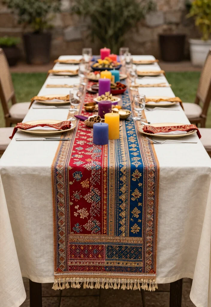 12 Sangeet Decoration Ideas That Create a Fun Festive Vibe - 7. Ethnic Table Runners 1