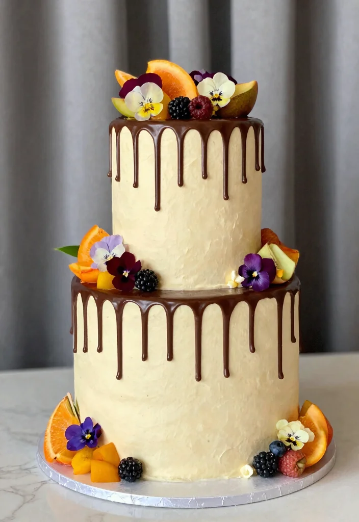 12 Sweet 16 Cake Ideas That Feel Grown Up but Still Fun - 12. Artistic Drip & Pour Cake 1