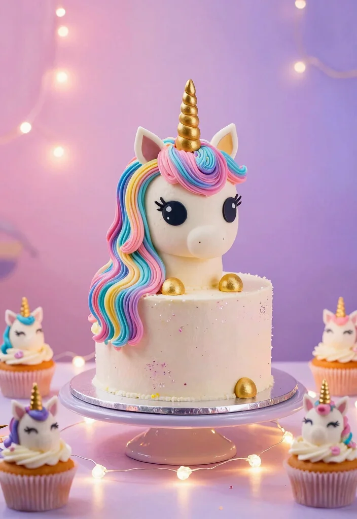 12 Sweet 16 Cake Ideas That Feel Grown Up but Still Fun - 2. Whimsical Unicorn Dreams 1