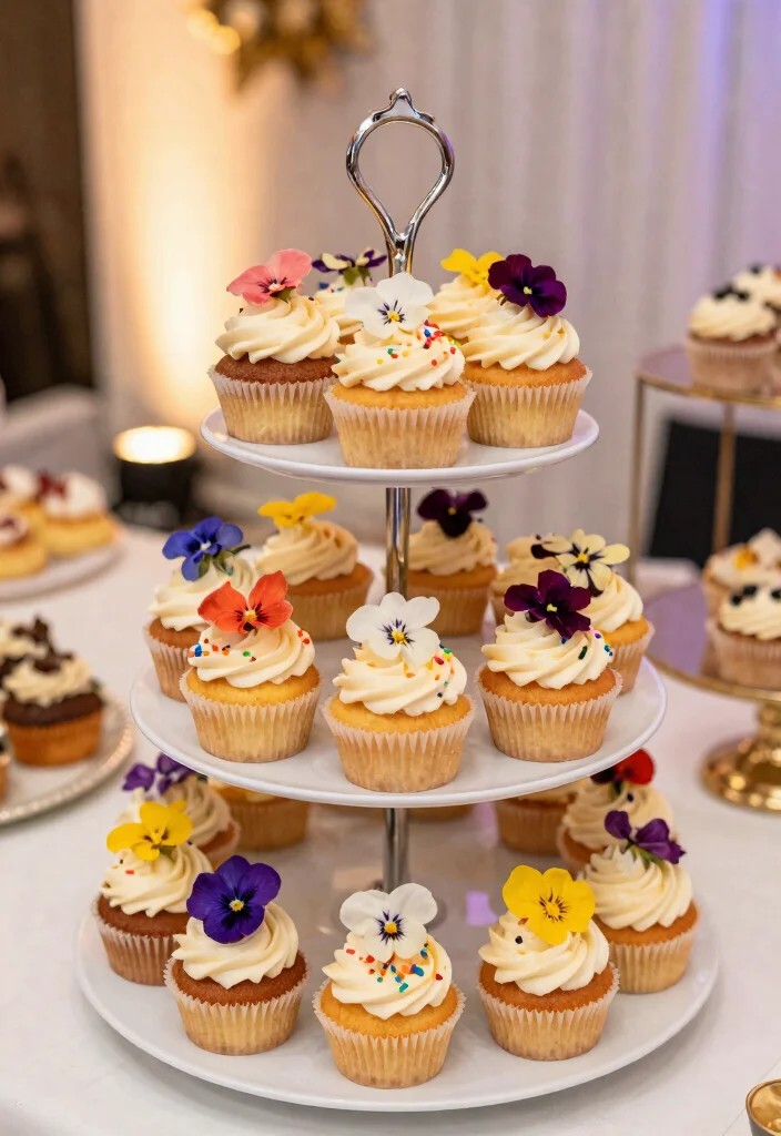 12 Sweet 16 Cake Ideas That Feel Grown Up but Still Fun - 9. Gourmet Cupcake Tower 1