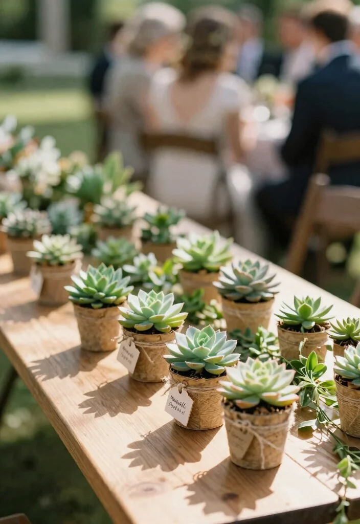 12 Wedding Guest Gift Ideas That Feel Thoughtful Not Wasteful - 4. Mini Potted Succulents 1