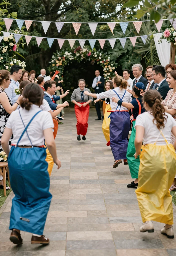 12 Wedding Party Game Ideas to Keep Guests Entertained - 6. Relay Races: A Fun Twist on Tradition 1