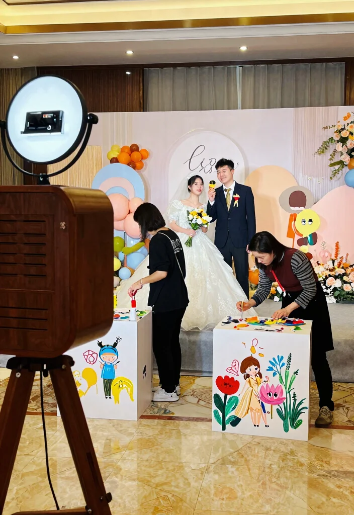 12 Wedding Stage Decoration Ideas for Modern and Classic Ceremonies - 12. Interactive Elements 1