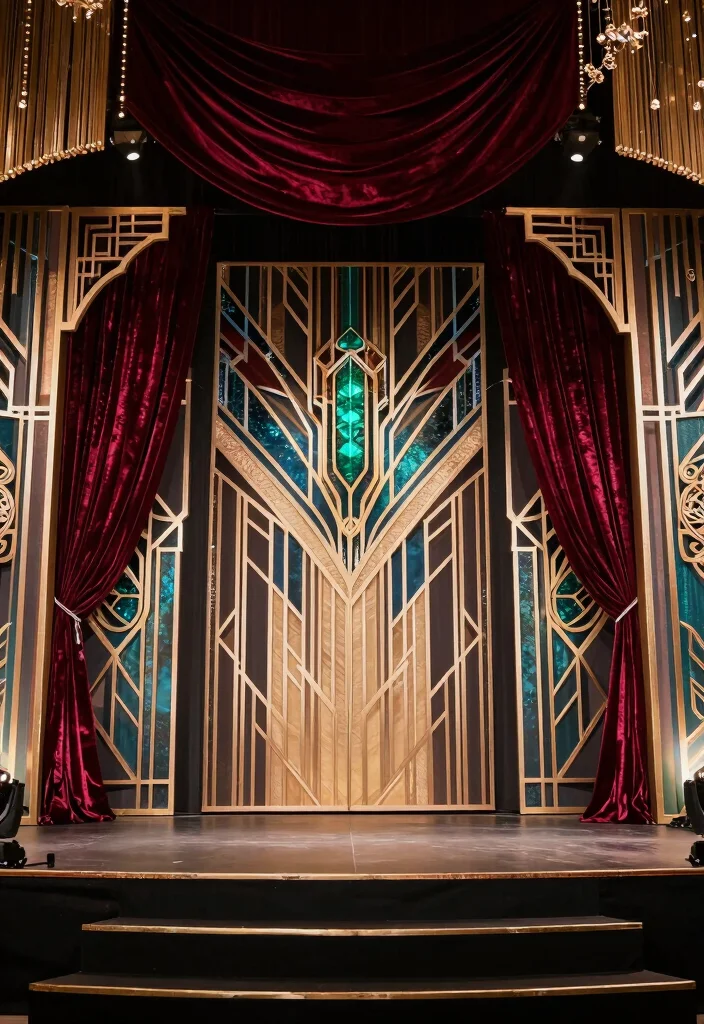 12 Wedding Stage Decoration Ideas for Modern and Classic Ceremonies - 7. Art Deco Glamour 1