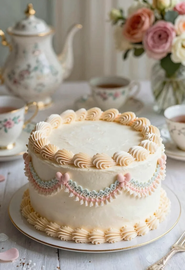 12 Women Birthday Cake Ideas That Are Elegant, Trendy, and Timeless - 12. Vintage Charm 1