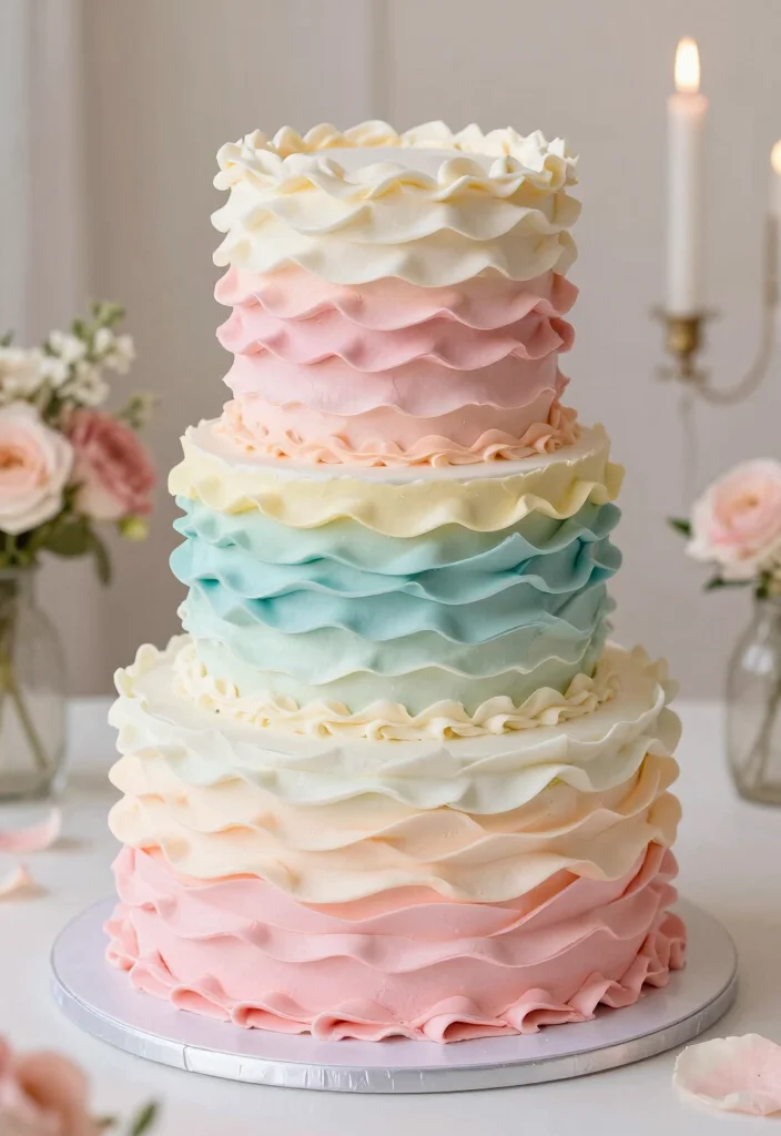 12 Women Birthday Cake Ideas That Are Elegant, Trendy, and Timeless - 4. Ombre Ruffles 1