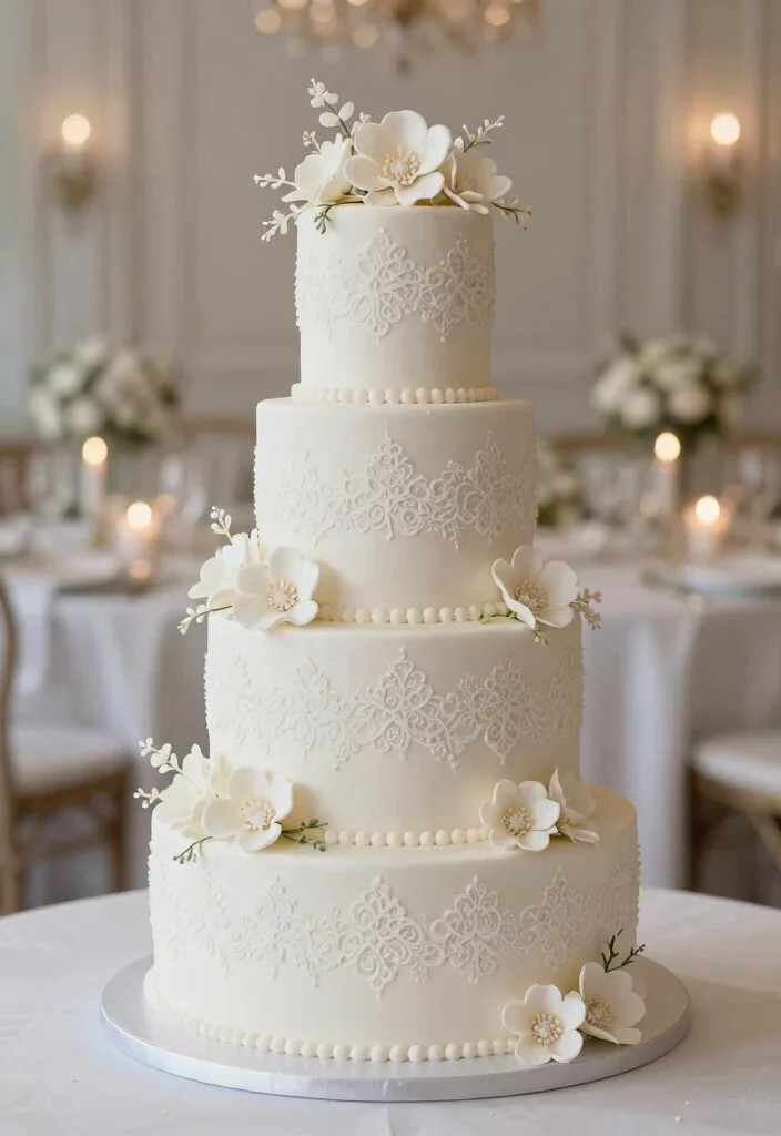 12 Women Birthday Cake Ideas That Are Elegant, Trendy, and Timeless - 6. Classic White Wedding Cake 1