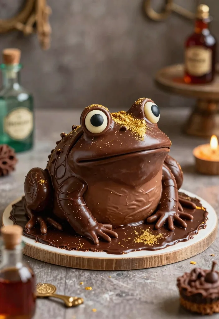 14 Harry Potter Cake Ideas Perfect for Fans of All Ages - 9. Chocolate Frog Cake 1