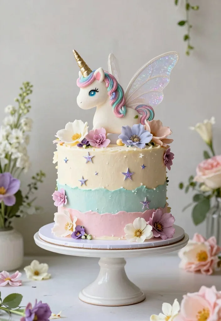 14 Unicorn Cake Ideas That Are Colorful, Magical, and Party Perfect - 13. Unicorn Fairy Tale Cake 1