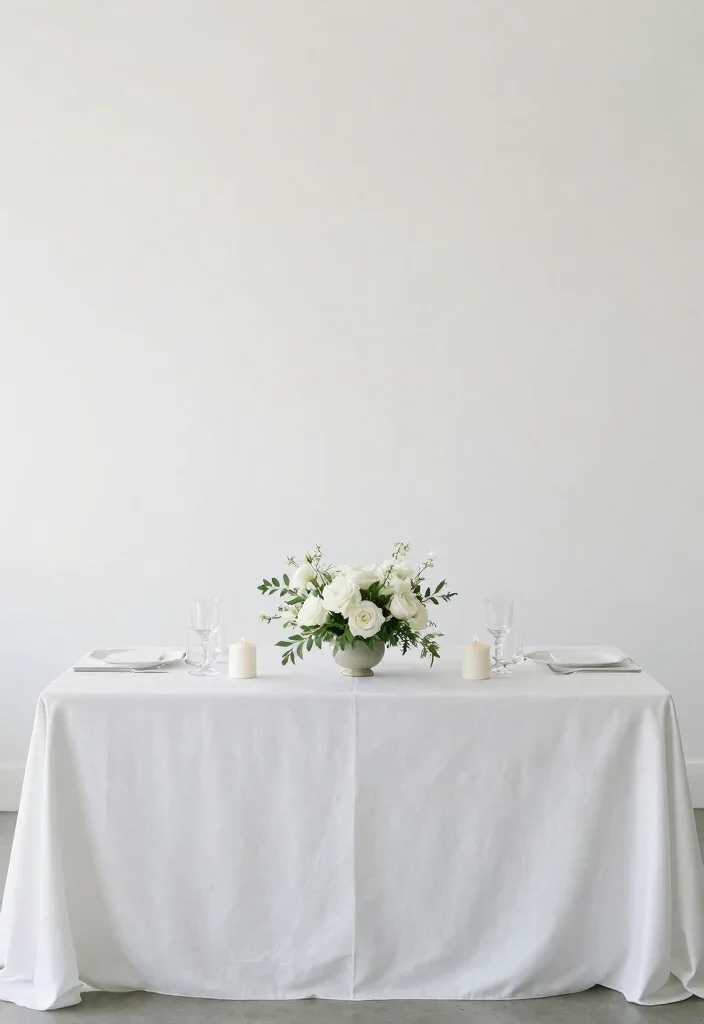 14 Wedding Decoration Ideas That Look Beautiful and Feel Timeless - 14. Minimalist Decor 1