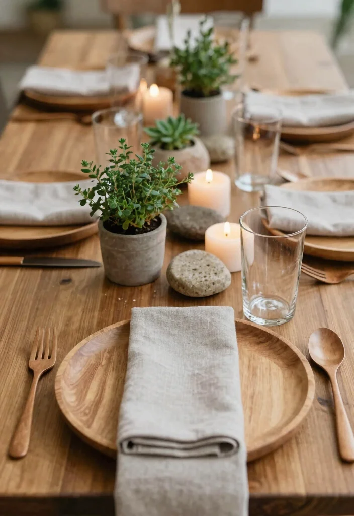 14 Wedding Decoration Ideas That Look Beautiful and Feel Timeless - 4. Natural Table Settings 1