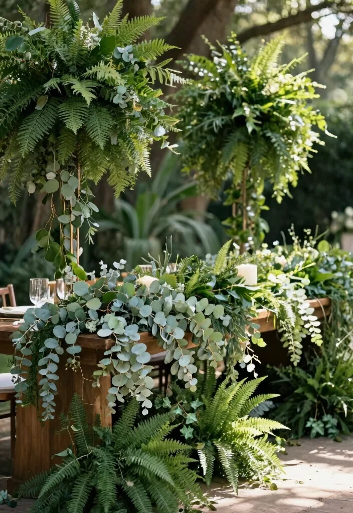 14 Wedding Decoration Ideas That Look Beautiful and Feel Timeless - 5. Greenery Over Flowers 1