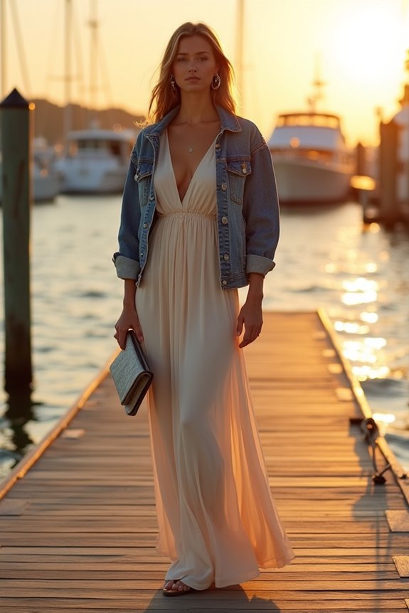 7 Essential Outfits to Wear to Your Boat Party 5 effortless maxi dress layering