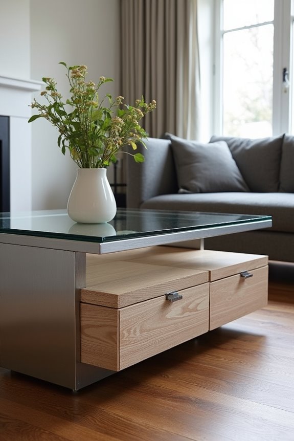 glass wood metal contemporary warmth