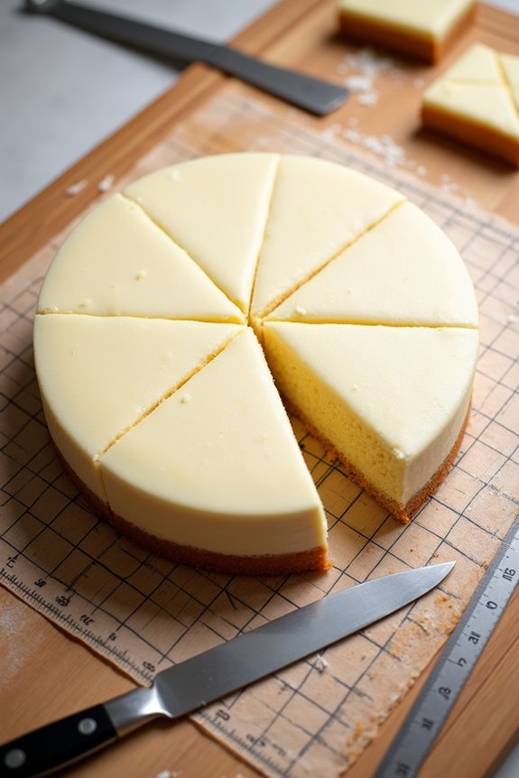 How Many People Does a 10-Inch Round Cake Feed 4 grid cut 22 30 uniform servings