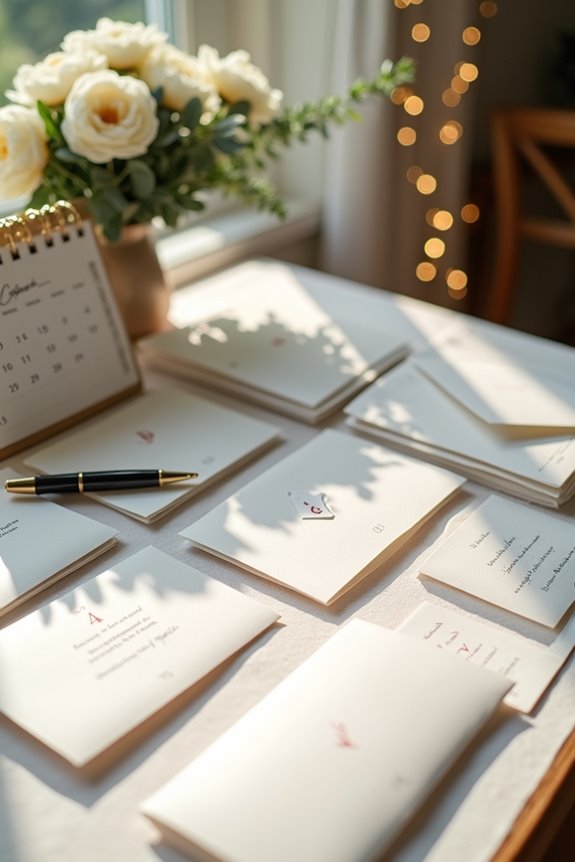 How Long Before Your Wedding Should You Schedule Your Bridal Shower? 6 invitations 4 6 weeks out