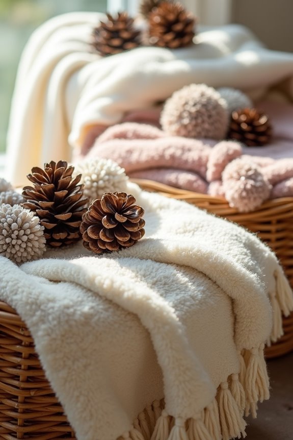 layered throws create welcoming warmth