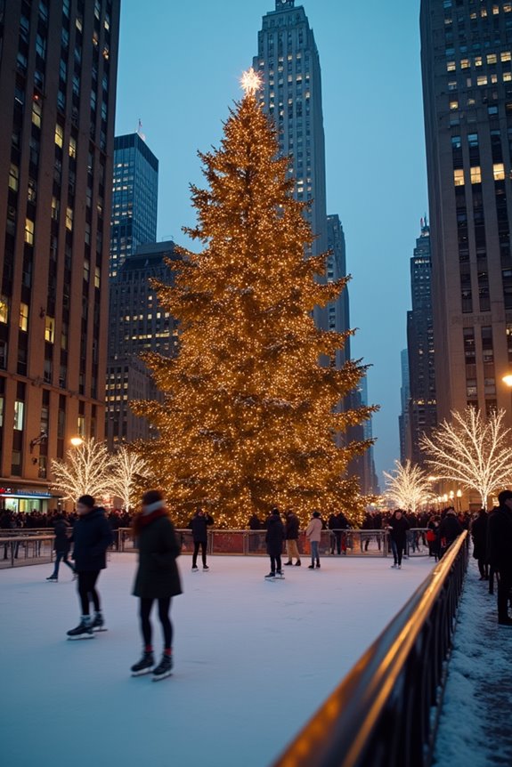 rockefeller center tree lingers into january