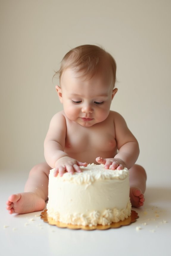 simple clean smash cake backdrop