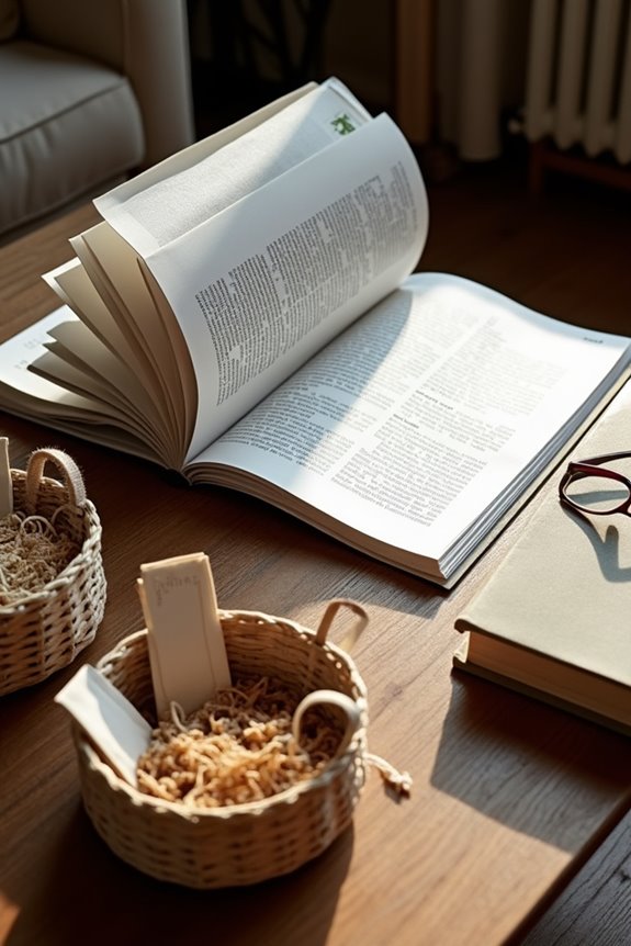 wicker storage for reading delight