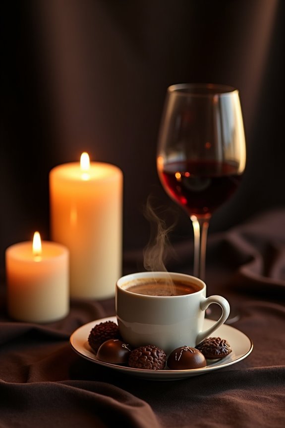 wine coffee chocolate pairings described